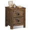Costway Nightstand Bed Sofa Side End Coffee Table Wood 2 Storage Sliding Drawers Bedroom